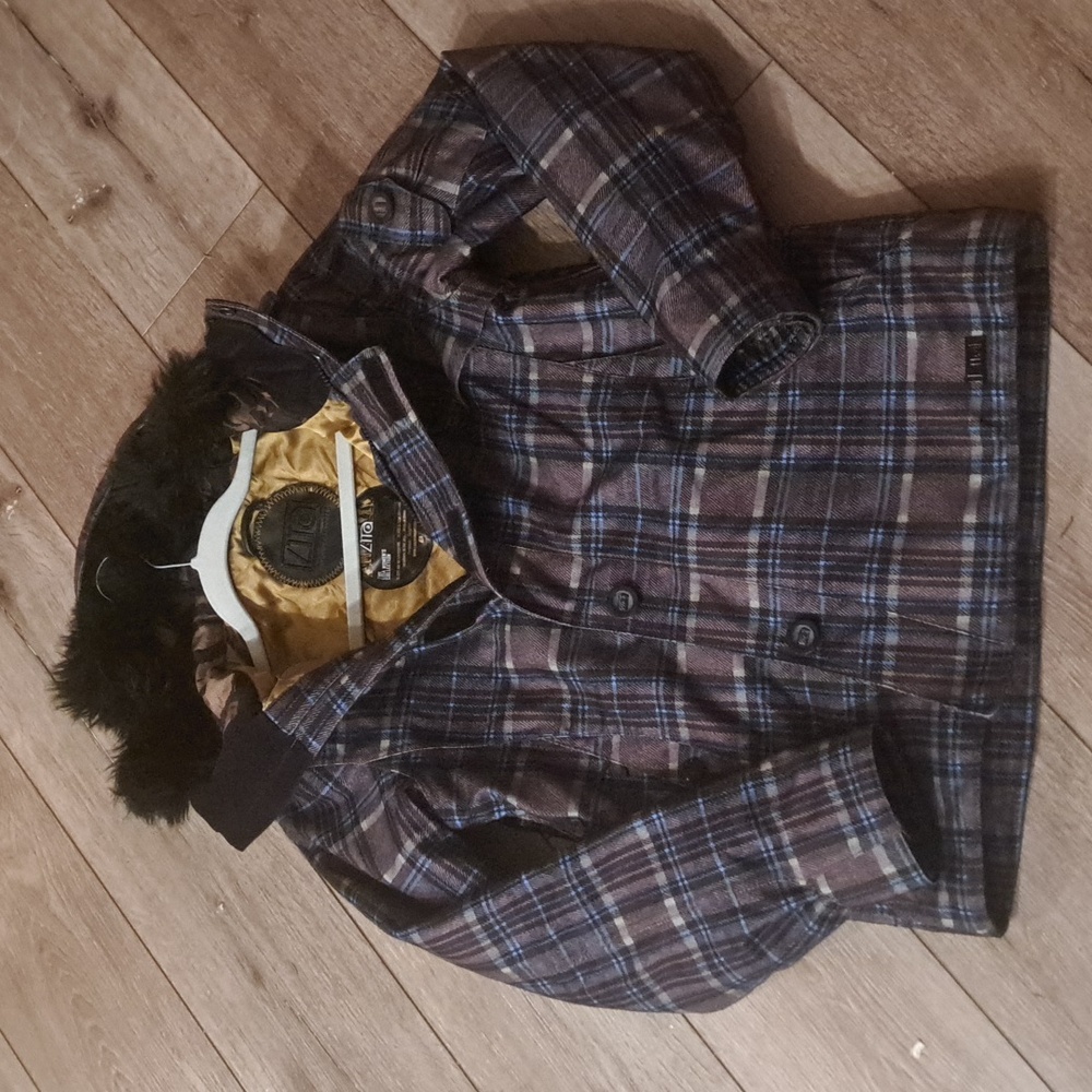 LITA Ladies Plaid Hooded Ski Snowboard Jacket "LITA COLLECTION" Small